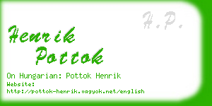 henrik pottok business card